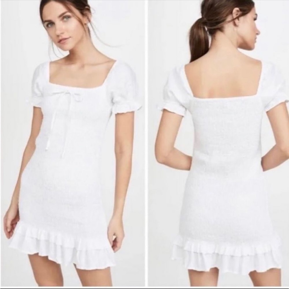 Faithful the Brand Cette Linen Smock Mini Dress 4